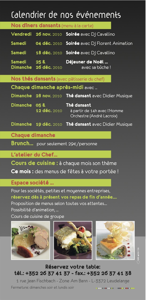 Grand Restaurant- Flyers Calendrier 11 et 12 II